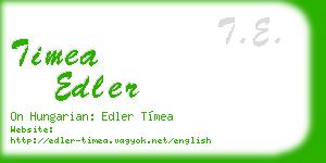 timea edler business card